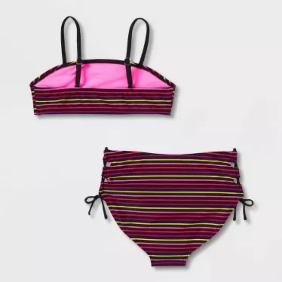 Girls' Striped 2pc Bikini Set - art class - Picture 2 of 5